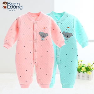 婴儿夹棉保暖连体衣