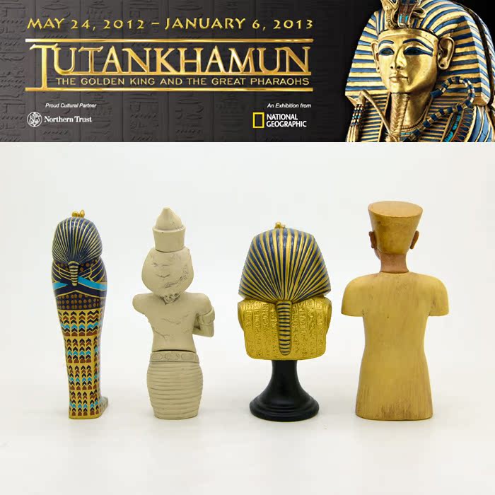 古埃及法老王 图坦卡蒙 埃及神像黄金面具 微缩模型 仿真手办摆件