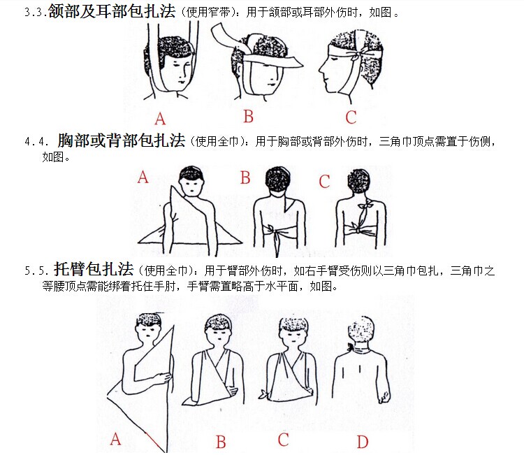 特价急救培训用品医用纱布三角绷带医用全棉三角巾别针2枚正品