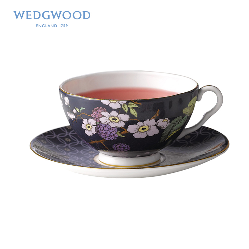 英国wedgwood tea garden茶香花园系列黑莓骨瓷1杯1碟