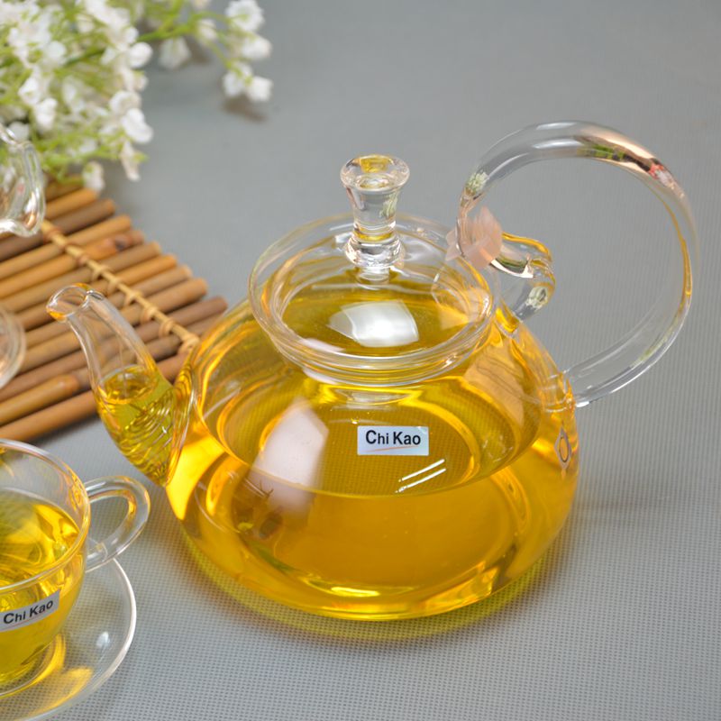 奇高花茶壶耐热玻璃泡茶壶大号过滤家用透明耐高温烧水壶功夫茶具