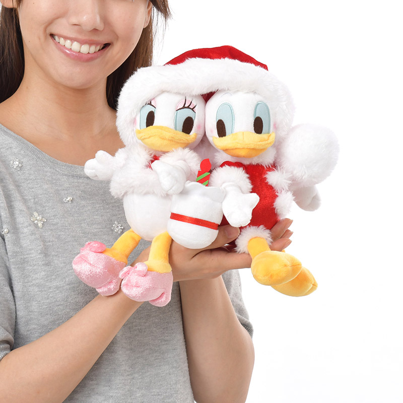 代购日本迪士尼disney唐老鸭黛丝黛西情侣圣诞节毛绒公仔玩具限定