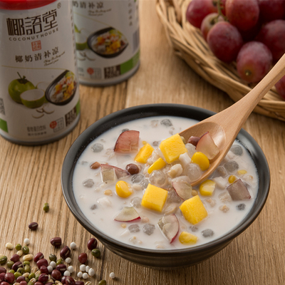 坑王府清补凉水果甜品海南特产椰奶椰汁冷饮12罐装德云社饮料
