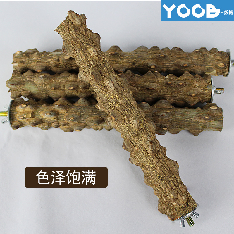 鹦鹉站杠天然野生花椒木鸟站杠虎皮牡丹八哥鹩哥鹦鹉魔爪棒长站棍