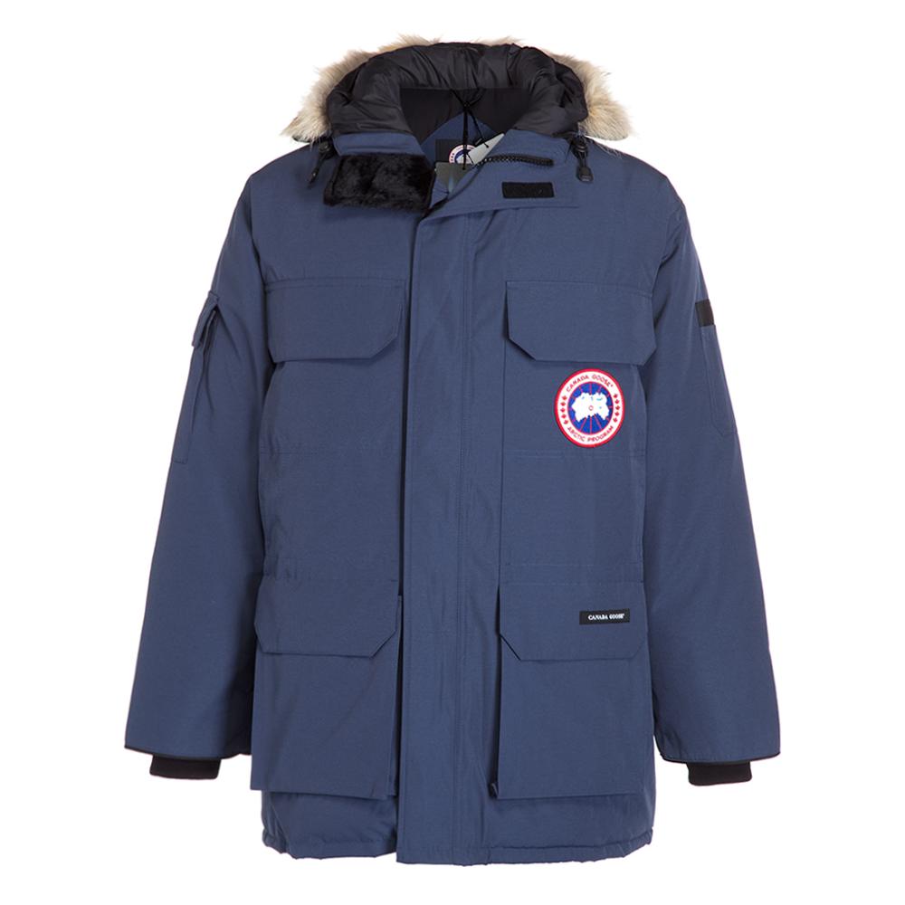 canada goose 加拿大鹅藏青色logo饰带帽羽绒服外套(五级防寒)