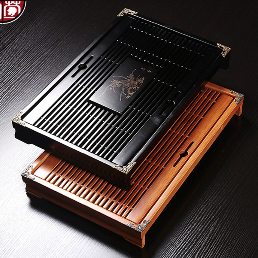 实木制茶盘功夫茶具排水储水迷你家用小号干泡抽屉式茶台泡茶托盘