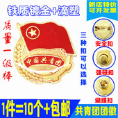 中国共青团团徽 标准型 安全 蝴蝶扣 磁铁扣 高档 别针 团徽 免邮