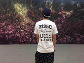 艺术 油画面具医院圆领纯棉陈冠希潮流情侣短袖 3125c 自主x冠希