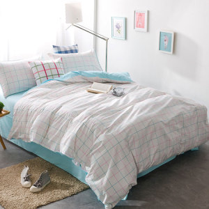 简约宜家格子四件套