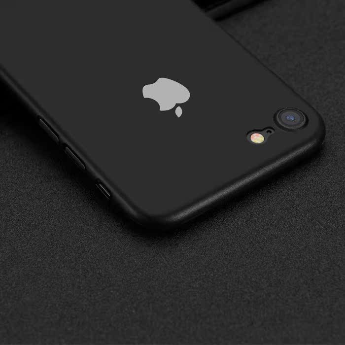 iphone7手机壳苹果ip7plus简约女款潮男ipone 7p黑色pg磨砂全包硬