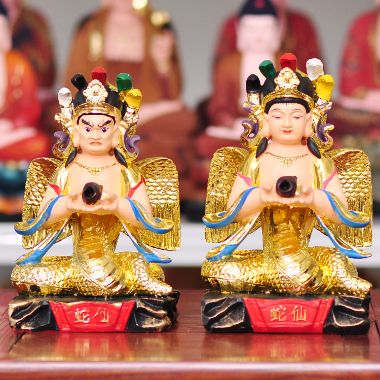 胡三太爷太奶黄三蟐仙蟒仙太爷太奶蛇仙 胡黄蟐蟒 保家仙树脂佛像