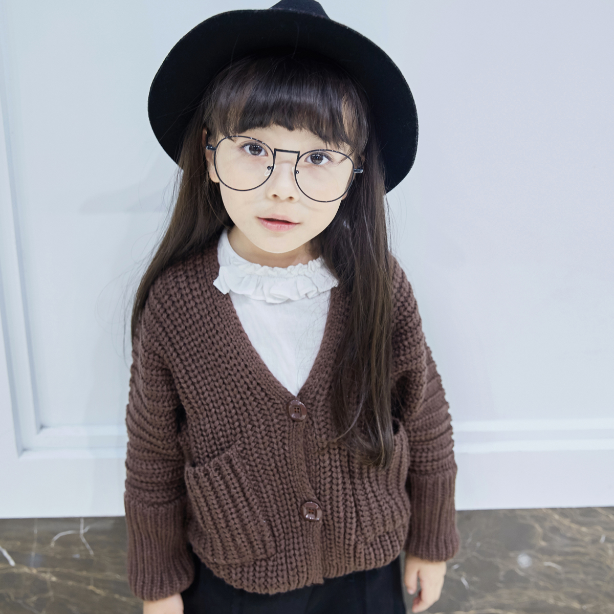 女童针织衫开衫上衣春装童装新款韩版中大童毛衣外套儿童宝宝春秋