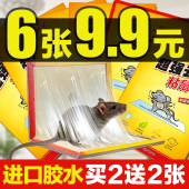 6张超强力粘鼠板抓老鼠贴夹家用捕鼠笼驱灭鼠神器捉老鼠胶药工具