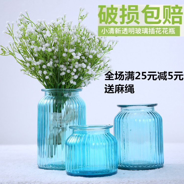 正品打折欧式简约透明花瓶彩色玻璃客厅摆件水培插花干花花器富贵竹装饰品 原价4.50元 现价4.50元包邮抢购专卖店品牌专卖