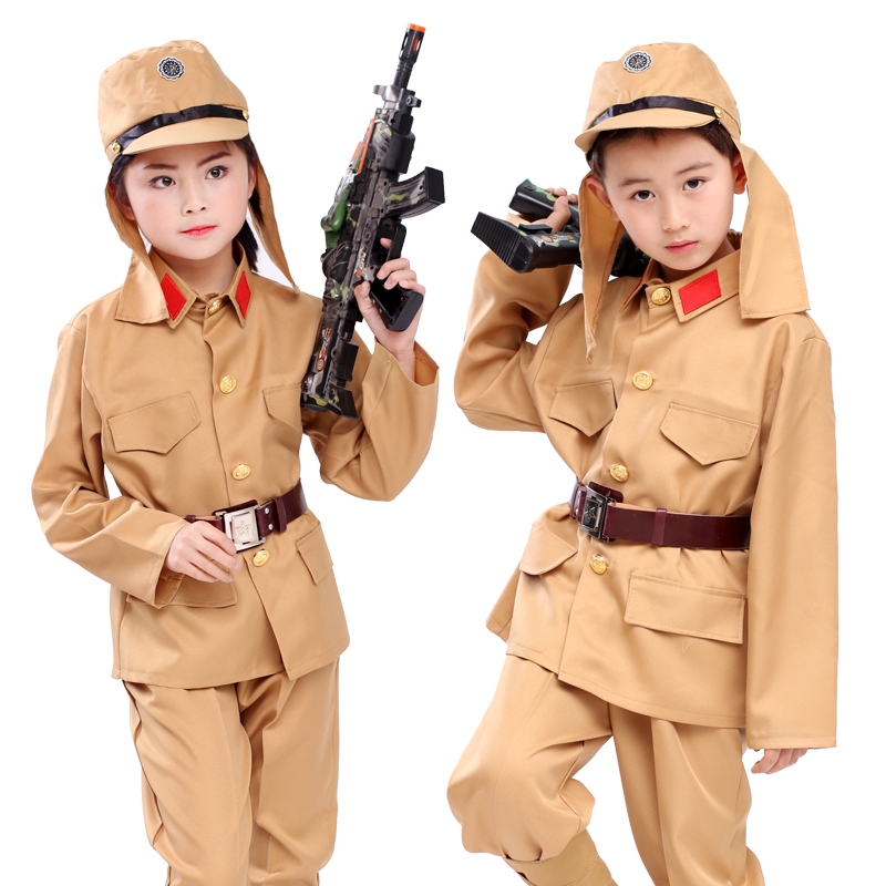 儿童日军服小鬼子服装日本兵演出服儿童军装角色扮演表演服舞台服