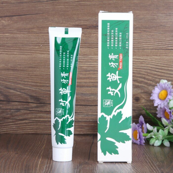 正品蕲艾艾草牙膏 中草药护龈除口臭清火牙膏 口腔护理牙膏包邮