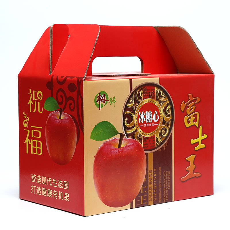 通用苹果包装盒包装箱10斤红富士冰糖心包装礼盒水果盒定制批发图片