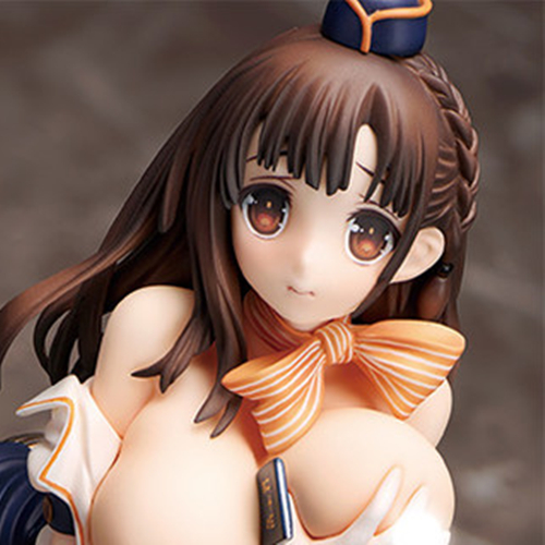 native美少女性感制服空姐ca 乘务员 畳 行李箱手办模型
