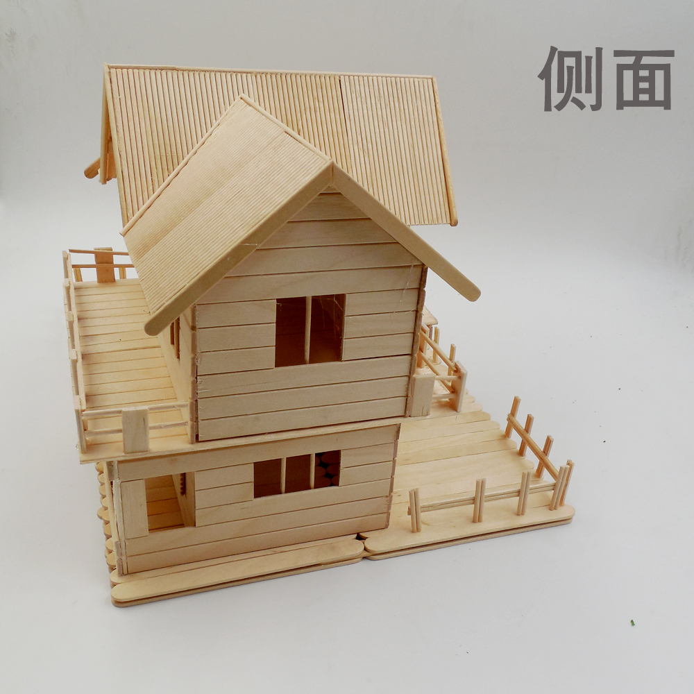 冰棍棒木片diy 建筑模型雪糕棒木棒沙盘成品材料包制作手工儿童