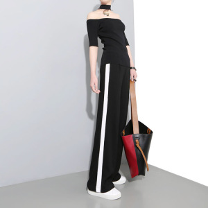 夏季跑步运动宽松阔腿裤