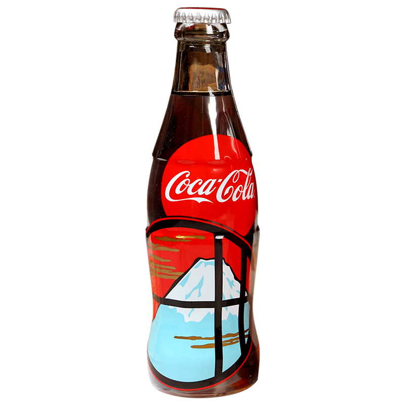日本进口可乐 coca-cola 富士山纪念收藏版可口可乐碳酸饮料250ml