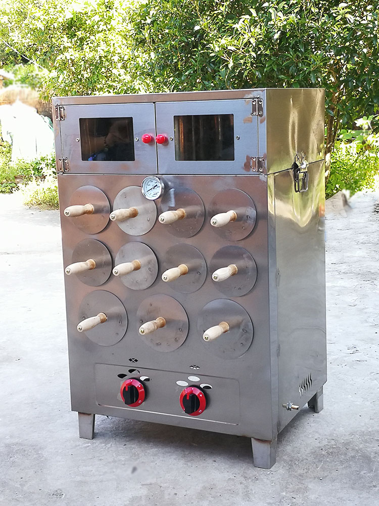 加厚不锈钢燃气地瓜炉11孔地瓜机多功能烤箱烤红薯炉