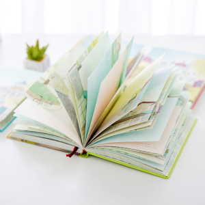 小清新插画彩页日记本