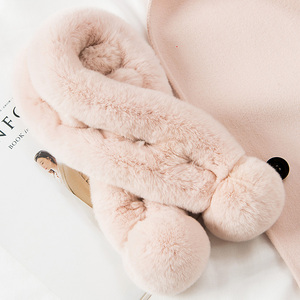 加厚整皮獭兔毛围巾