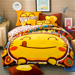 冬季儿童珊瑚绒四件套