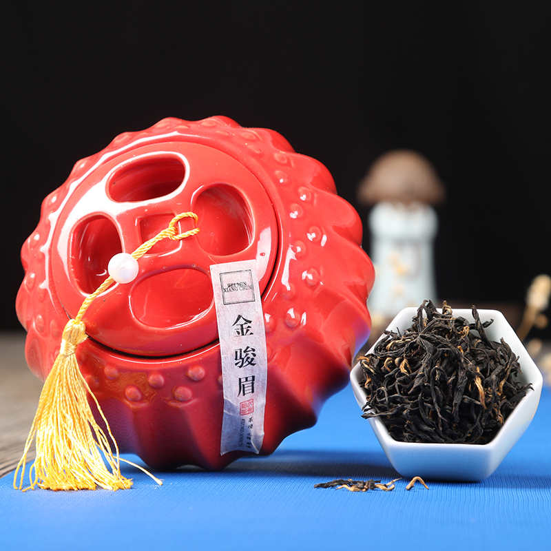 【天天特价】特级金骏眉红茶高档陶瓷125g武夷山桐木关茶叶