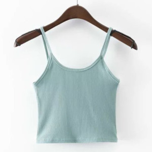 露脐露胃短款小背心