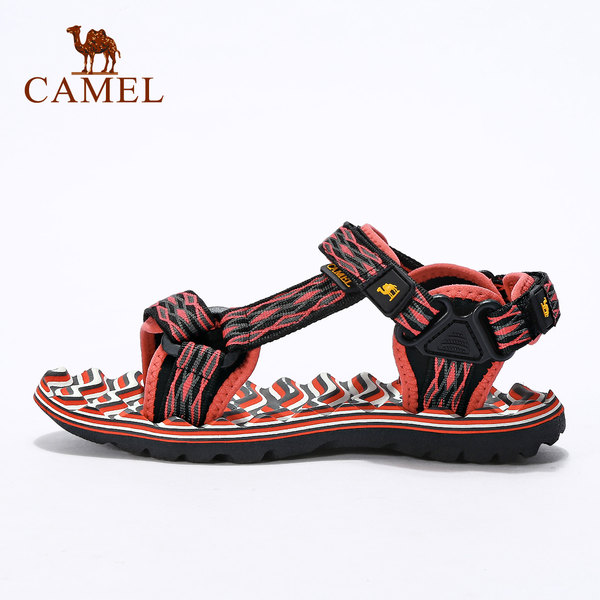 CAMEL 骆驼户外情侣款沙滩鞋 男女织带魔术贴防滑舒适凉鞋