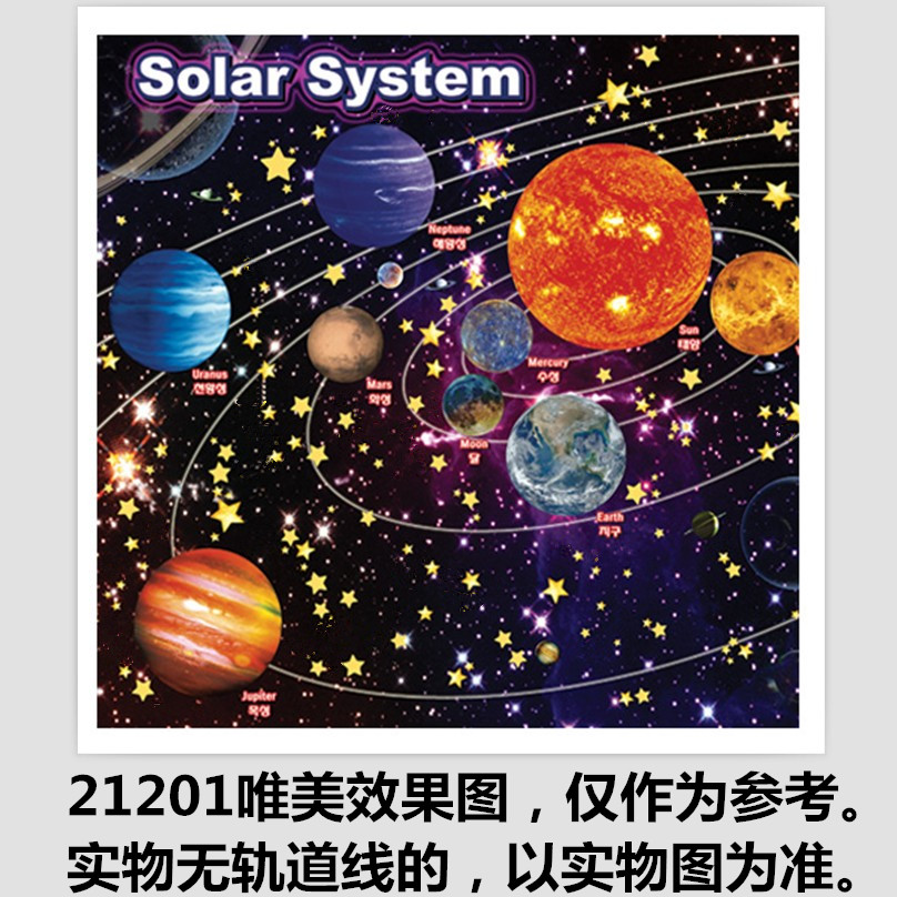 爆款 环保夜光宇宙太空星球/太阳系银河系星星月亮星座荧光墙贴纸