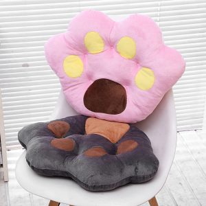 卡通熊掌坐垫靠背抱枕