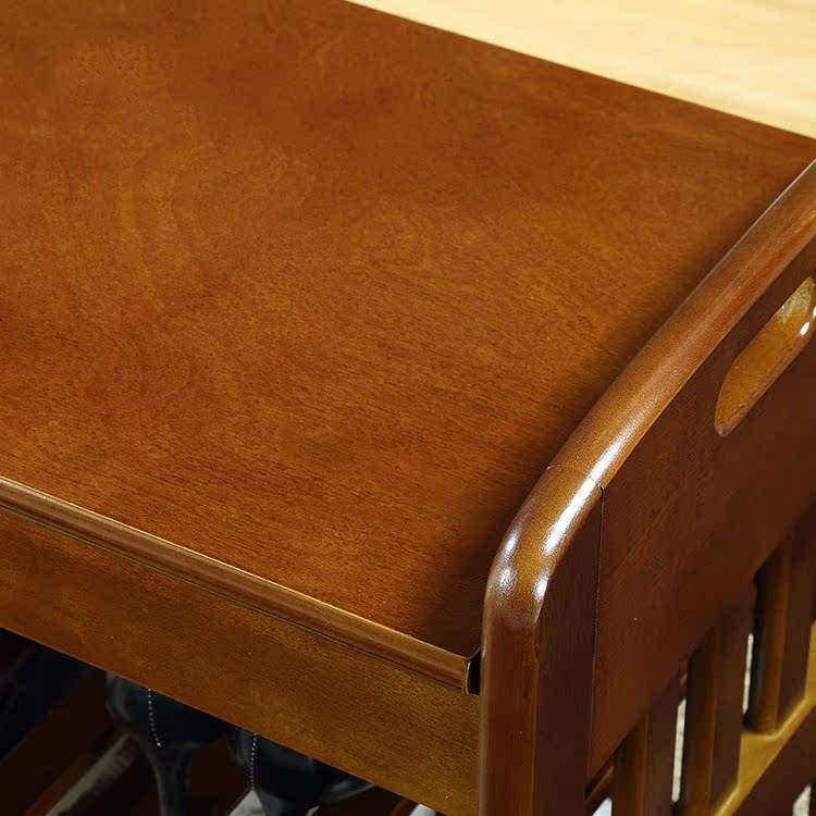 美式实木换鞋凳式鞋柜可坐鞋架PU皮面储物凳