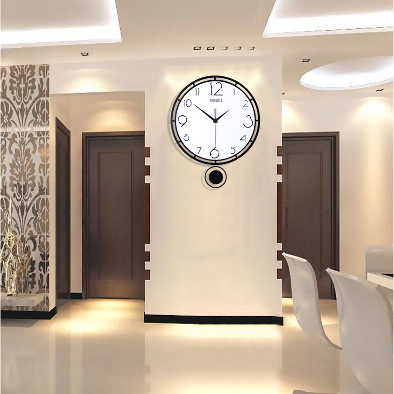 创意钟表挂钟客厅现代简约时钟个性家用挂表卧室静音北欧式石英钟