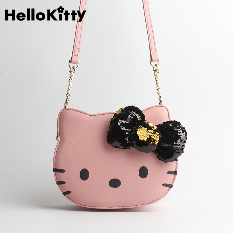 hellokitty正品女包潮可爱凯蒂猫三丽鸥印花小圆点迷你斜跨小包包