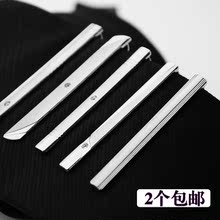 正装 领夹带钻6CM 领带夹子 领针 男士 包邮 商务男士 新品 2个