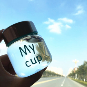 学生可爱透明玻璃杯