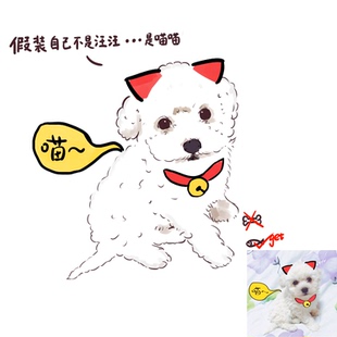 宠物画像q版卡通形象设计定制动物转手绘漫画插画头像肖像狗狗猫