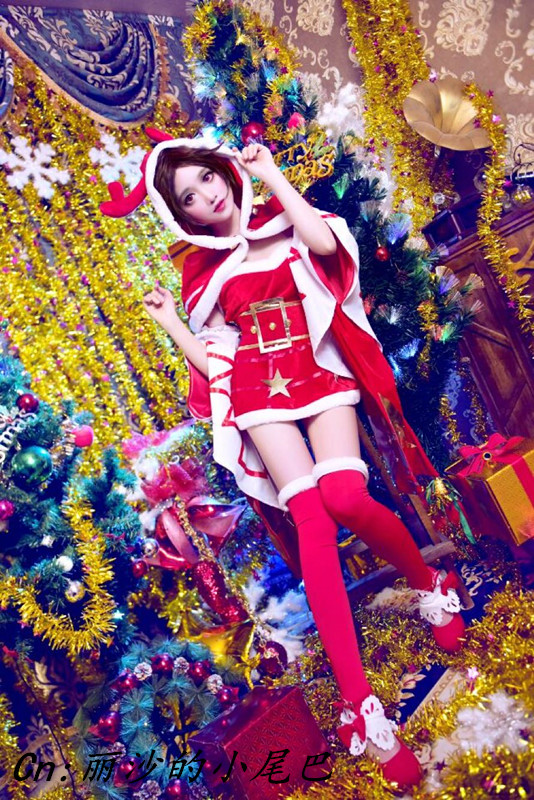cos服装王者荣耀 法师貂蝉 cos貂蝉圣诞恋歌皮服 cosplay服装