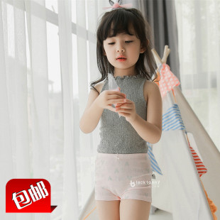 正品小黑托昵托尼女童精梳棉平角裤女孩莫代尔四角内裤2条包邮