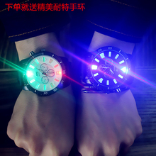 韩版个性智能创意发光简约无指针触屏情侣男女生学生手表中性防水