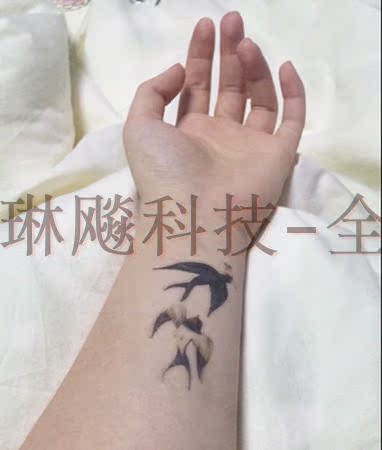 防水纹身贴 燕子 飞鸟 大雁 动物水彩 小清新简约 持久 刺青