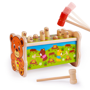 儿童早教玩具木质打地鼠1-2-3周岁