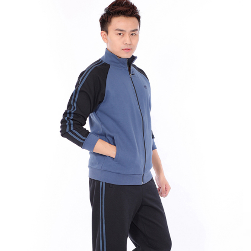 波特经典运动服男春秋立领开衫休闲卫衣大码宽松运动服外套807188
