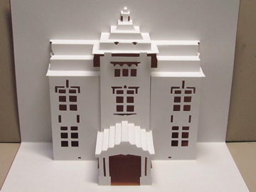 16款日本建筑纸模日本建筑手工立体纸雕刻建筑模型手工立体纸模型
