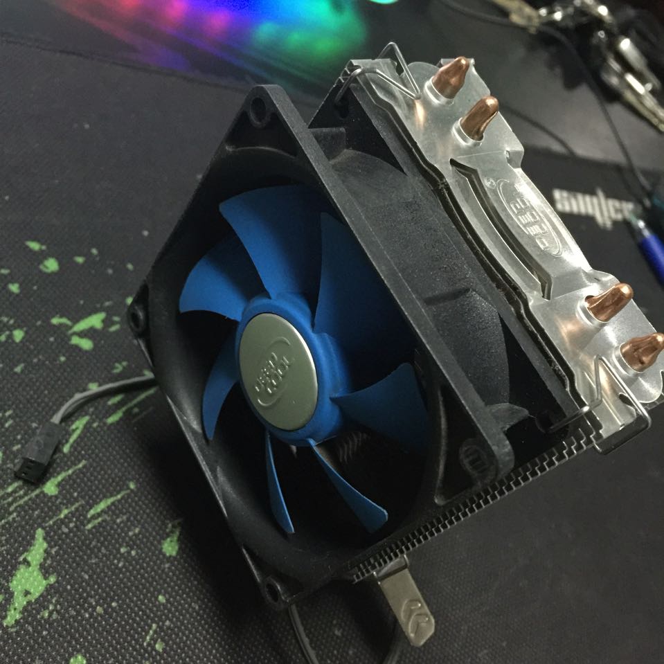 九州风神冰凌mini400玄冰智能二手cpu风扇双热铜管塔式散热器包邮