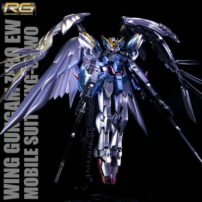 天天特价bandai合金着色rg17 wing zero天使飞翼零式高达掉毛ew版