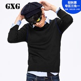 GXG男装 秋季热卖 时尚个性撞色圆领线衫套头针织毛衫63120222